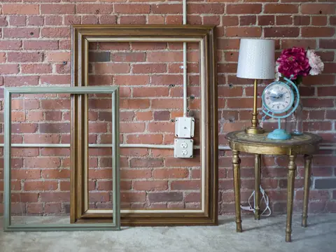 A frame for a wedding photo